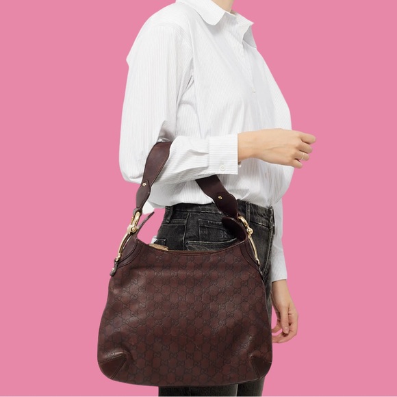 Gucci Guccissima Creole Hobo Chocolate - Picture 1 of 8